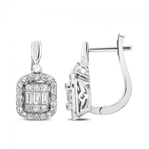 0.62 ct. Diamond Baguette Earrings